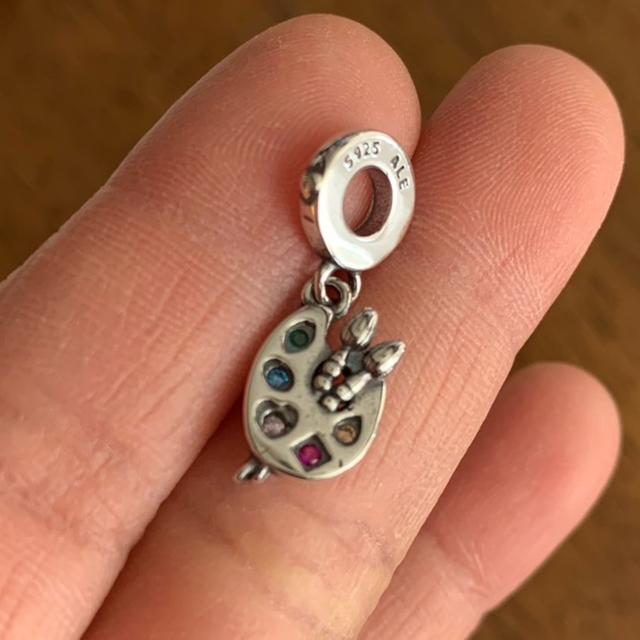 NWOT Artist's Palette Dangle Charm Sterling Silver 925 - Picture 6 of 9